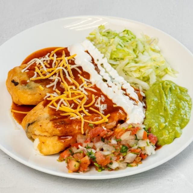 Two Chiles Rellenos.