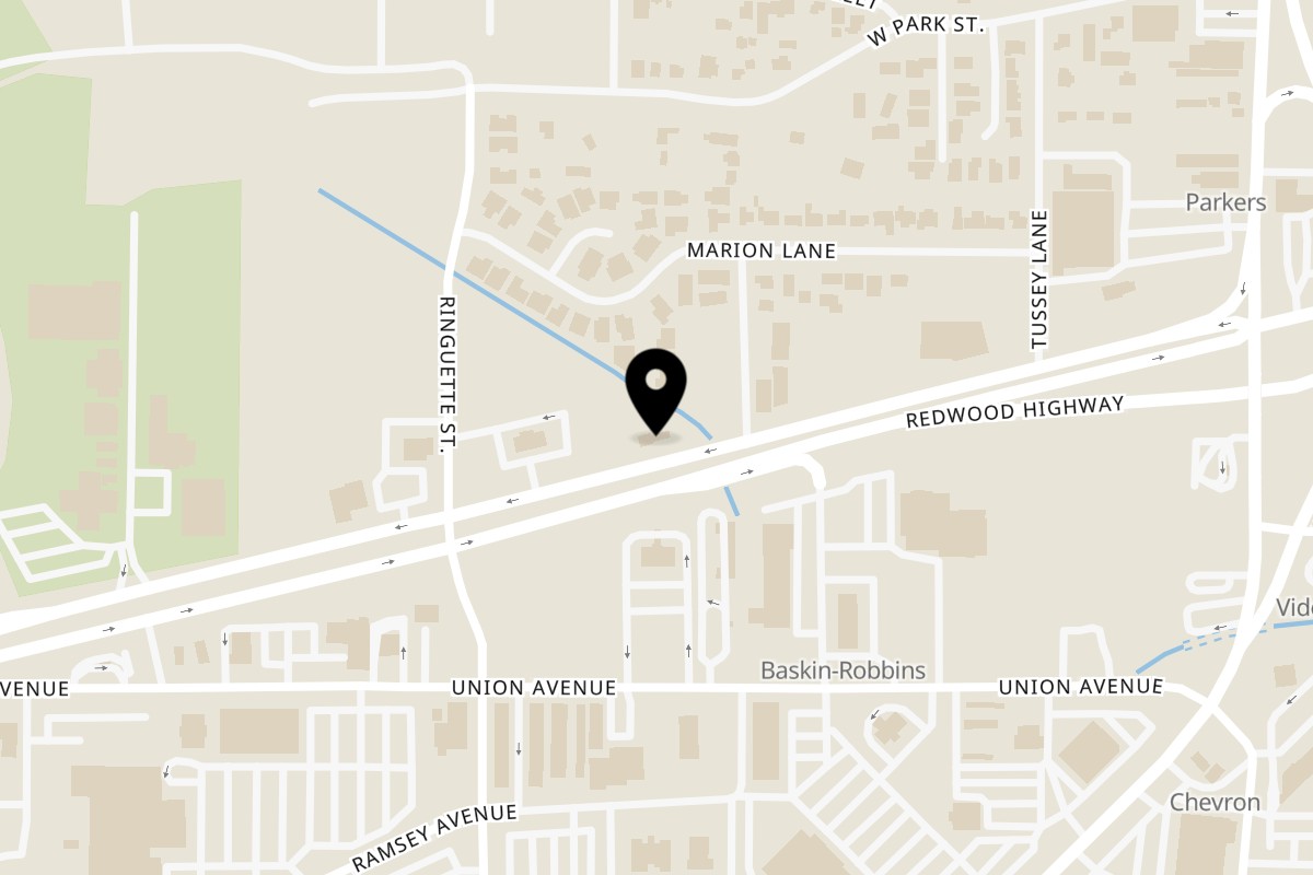 Map showing the location of Muchas Gracias Mexican Food Grants Pass Redwood Hwy on 550 Redwood Hwy in Grants Pass