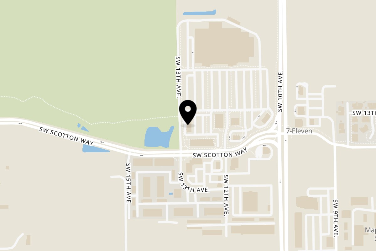 Map showing the location of Muchas Gracias Mexican Food Battle Ground on 1218 SW Scotton Way in Battle Ground